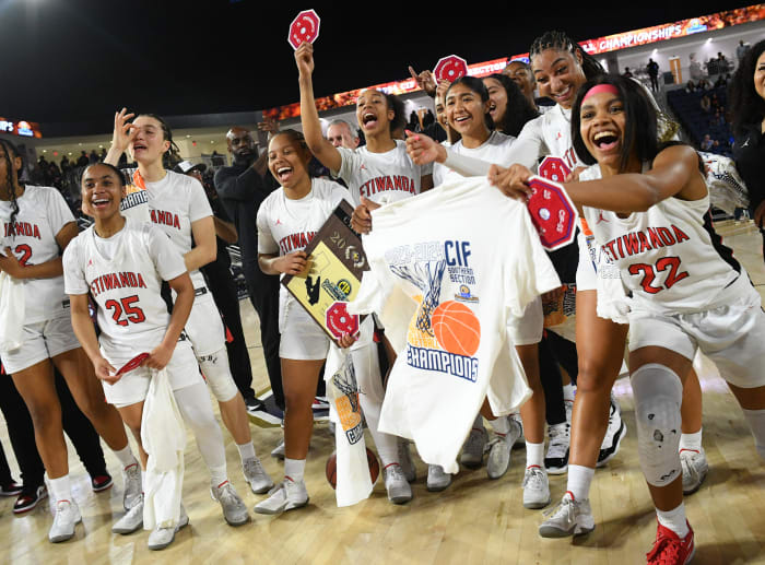Etiwanda vs. Sierra Canyon in the CIF Southern Section Open Division girls basketball final at Cal Baptist University on Friday, Feb. 23, 2024.